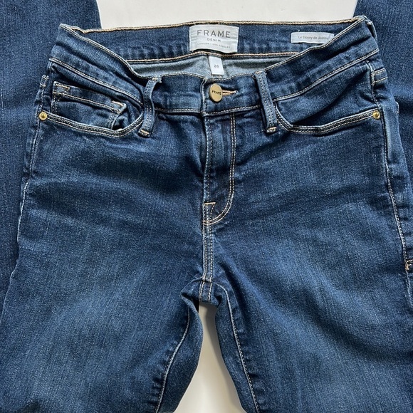 FRAME Le Skinny de Jeanne Jeans Dame Straight Leg High Waist Sz 28 - Picture 4 of 13